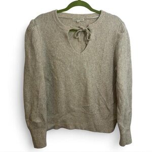FRYE AND CO.—Women's Beige Sweater with Tie Neck